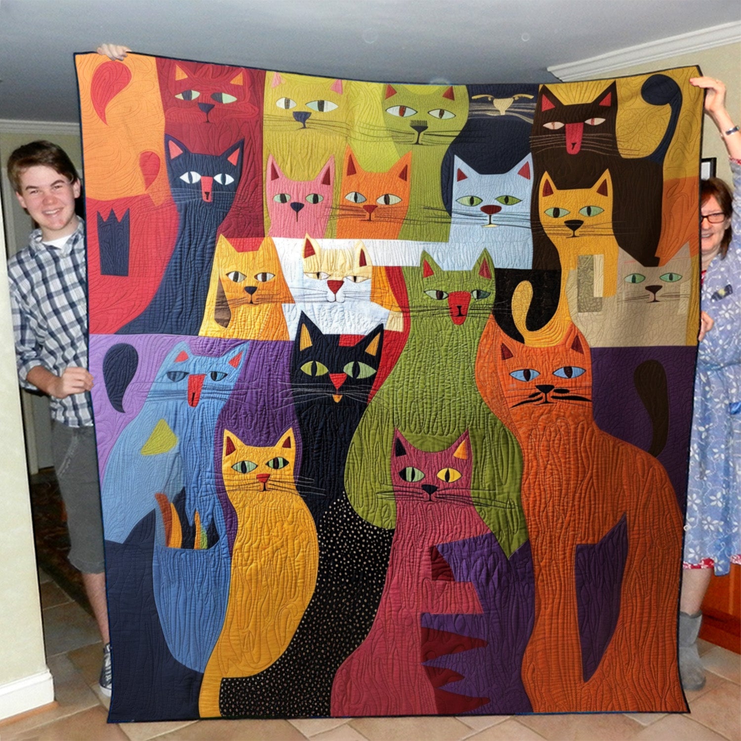 Whisker Wonders Quilted Blanket Presents For Cat Lovers