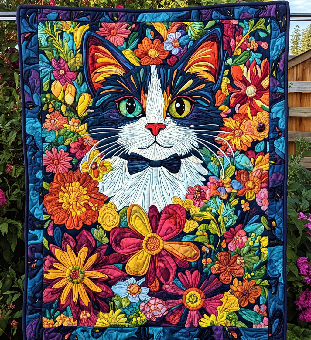 Whiskered Night Dream Quilted Blanket Cute Blankets For Her