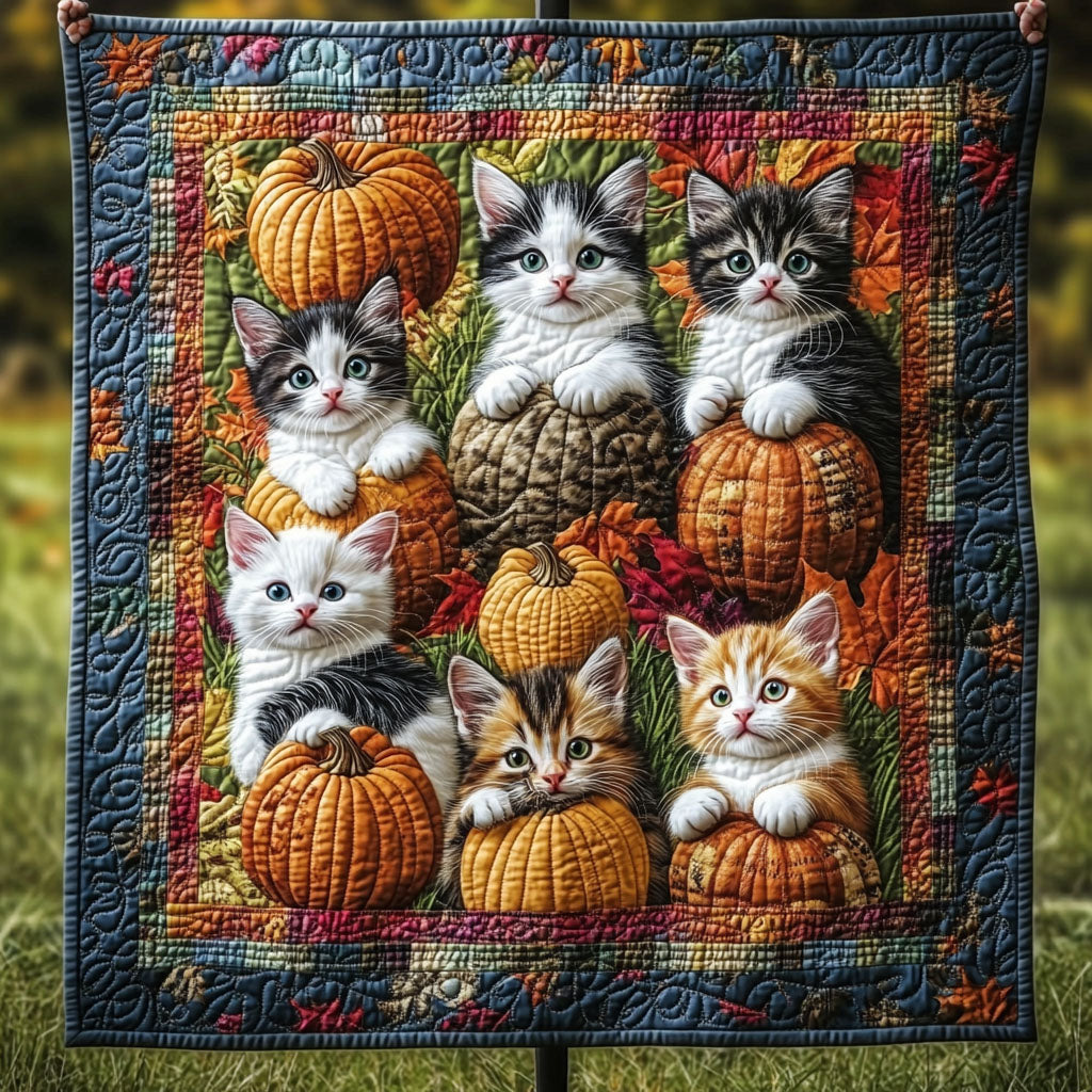 Whiskers and Paws Quilted Blanket Presents For Cat Lovers