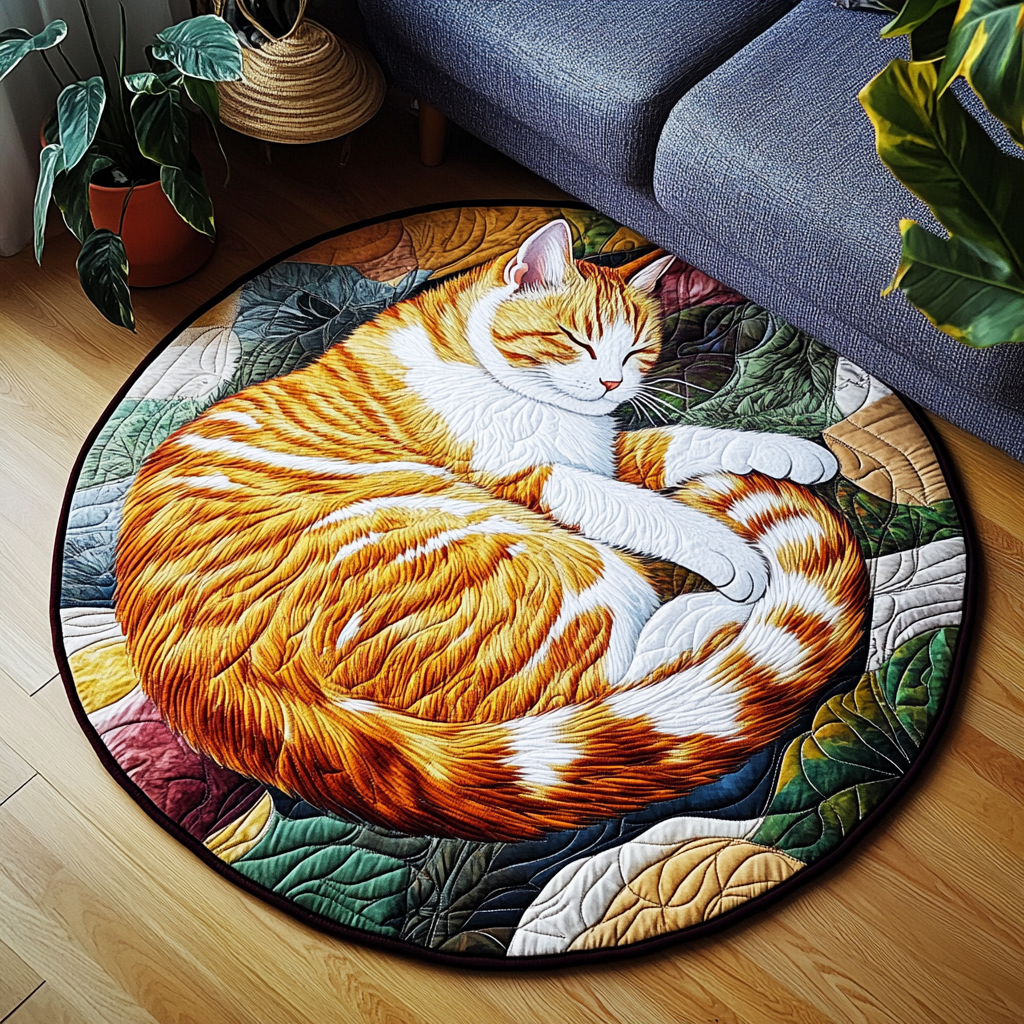 Whiskers Of Joy Quilted Round Mat Entryway Design Ideas Themed Cat Presents