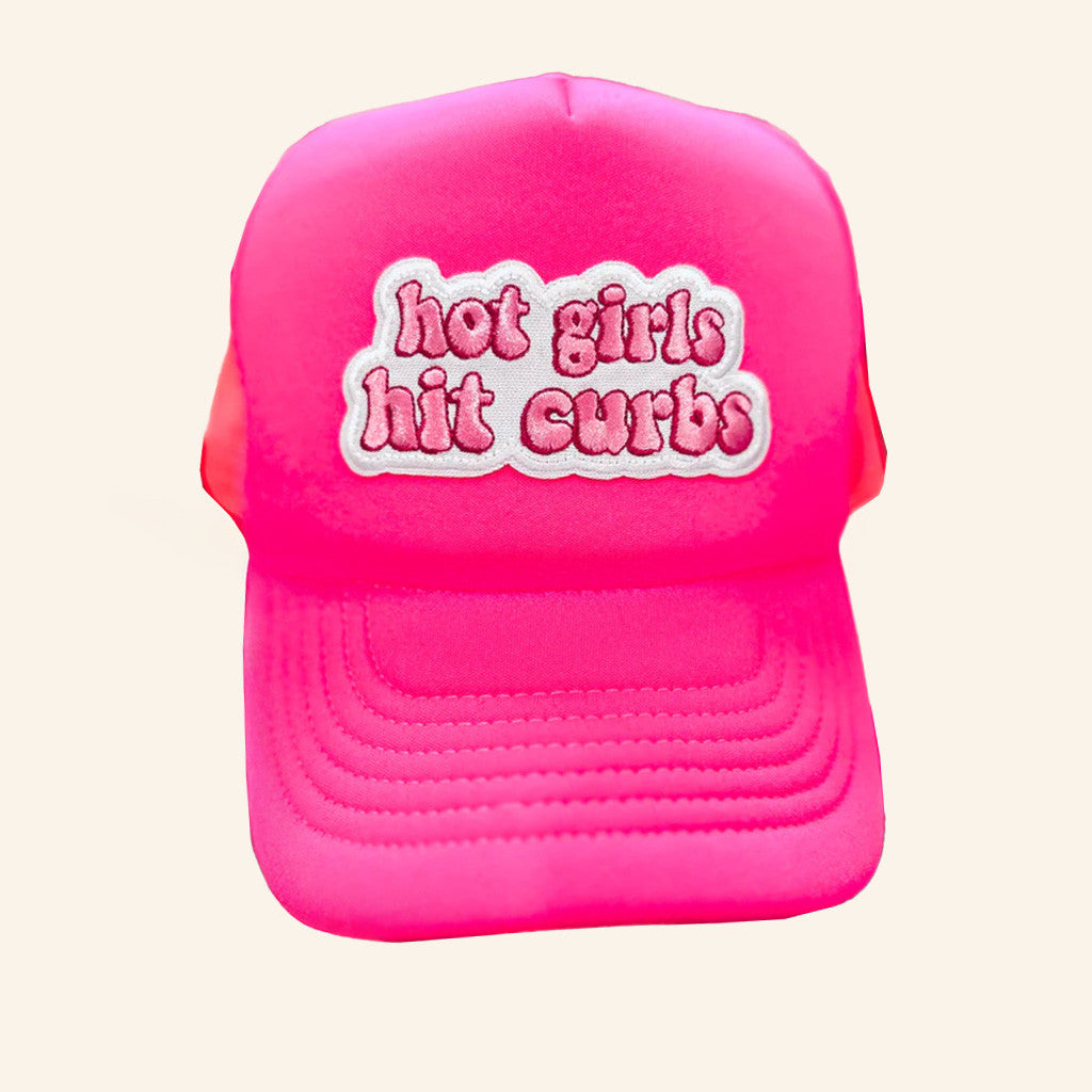 Whiskey Biz Merch Hot Girls Hit Curbs Embroidered Trucker Hat Gifts For Her Whiskey Biz Merch Hot Girls Hit Curbs Embroidered Trucker Hat Gifts For Her