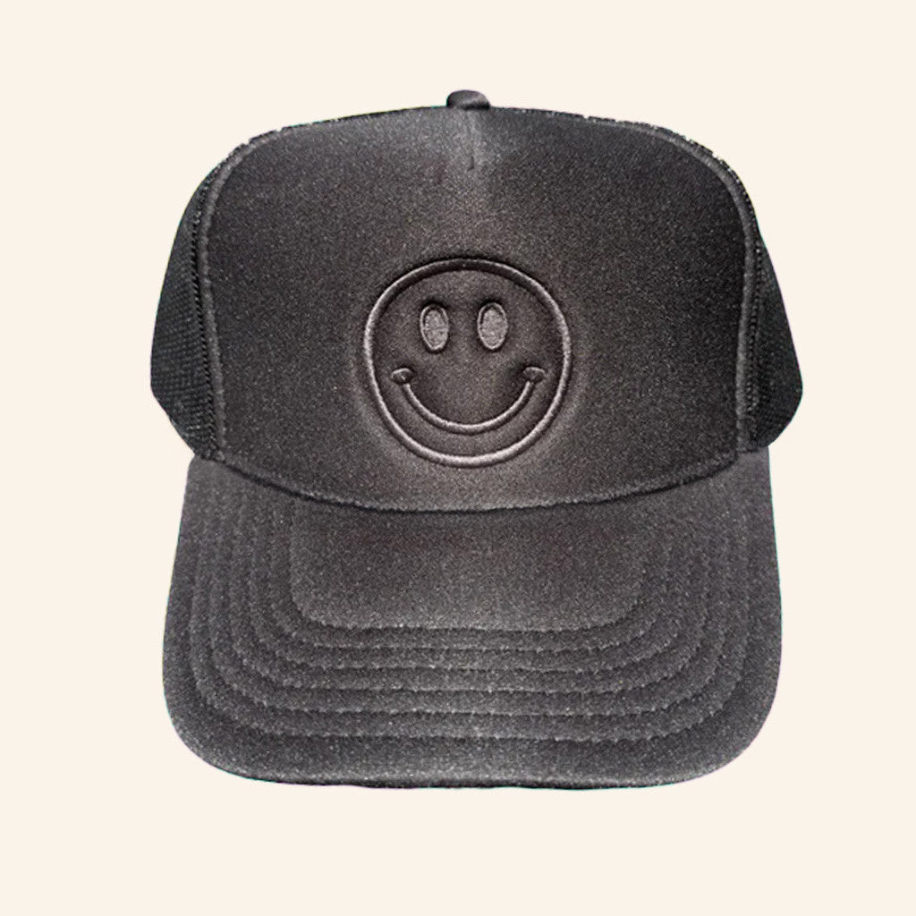 Whiskey Biz Merch Smiley Embroidered Trucker Hat Present For Him