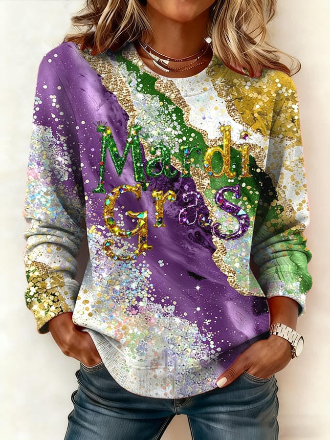 Whiskey Mardi Gras Sweatshirt Mardi Gras Apparel Gift Ideas For Wife