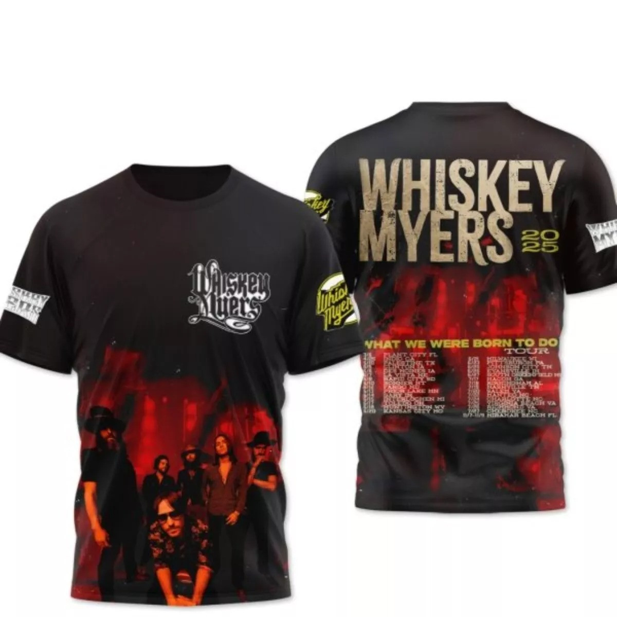 Whiskey Myers What We Were Born To Do Tour 2025 3D T-Shirt Fans Gift Ideas