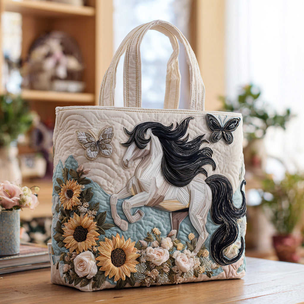 Whisper Hoof Quilted Tote Bag Gifts For Someone Who Likes Horses
