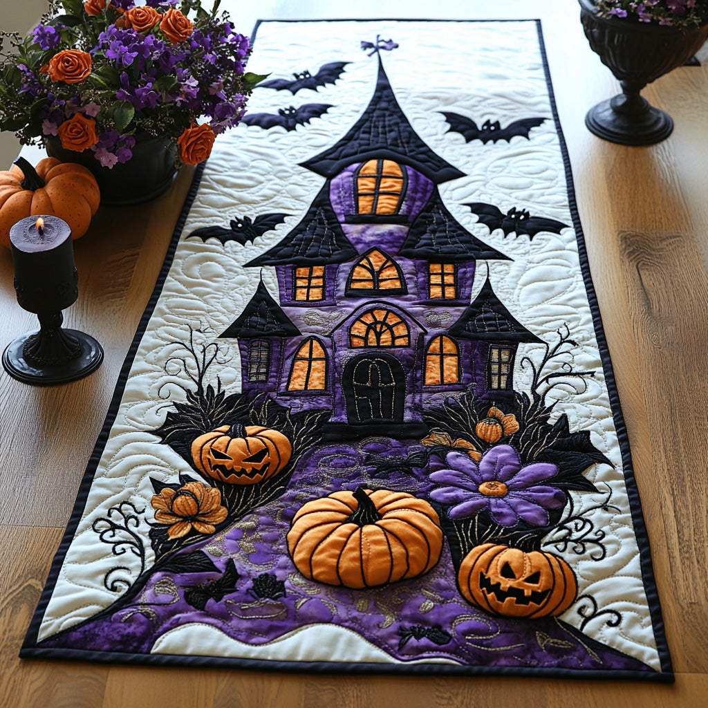 Whisper Manor Quilted Table Runner Halloween Runners Dinner Table Decor