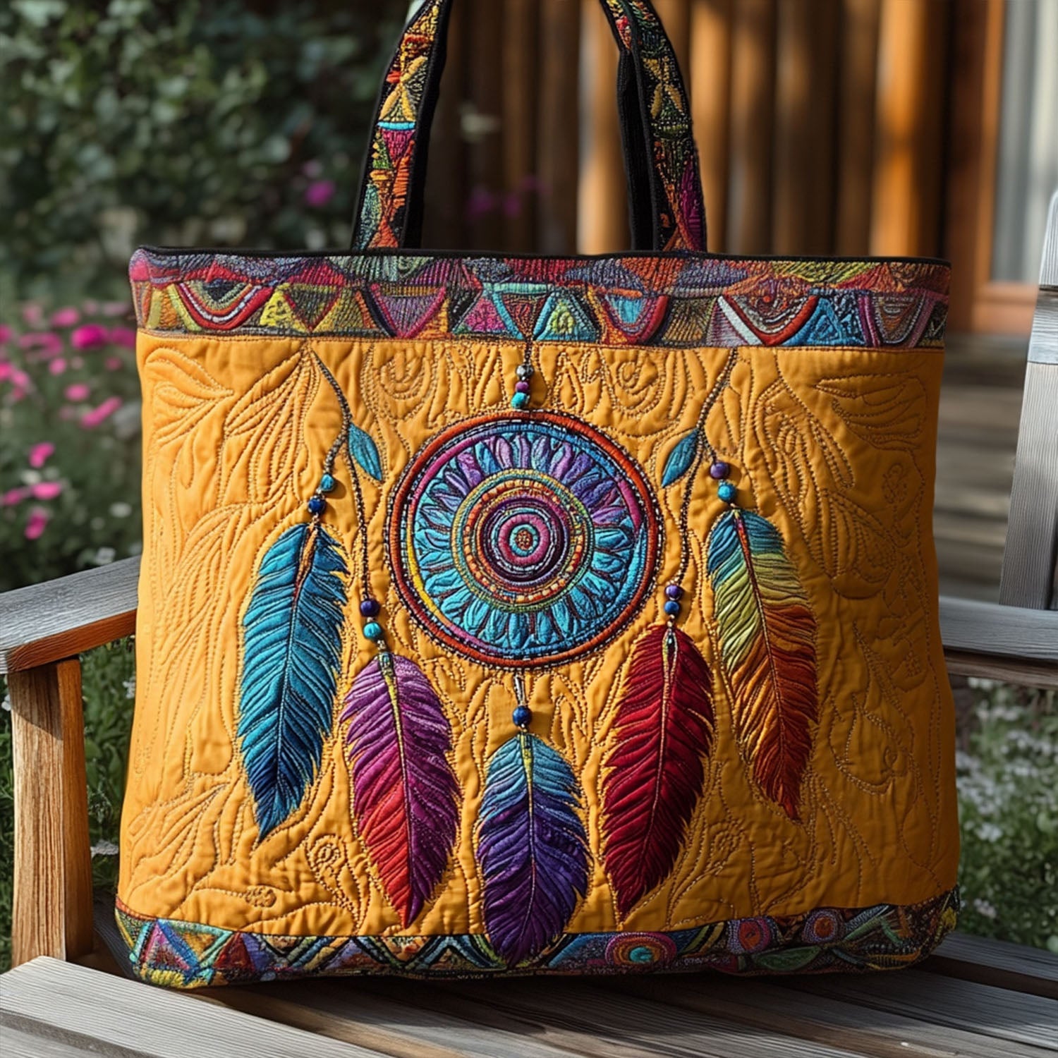 Whisper Web Quilted Tote Bag Native American Mother's Day Gifts