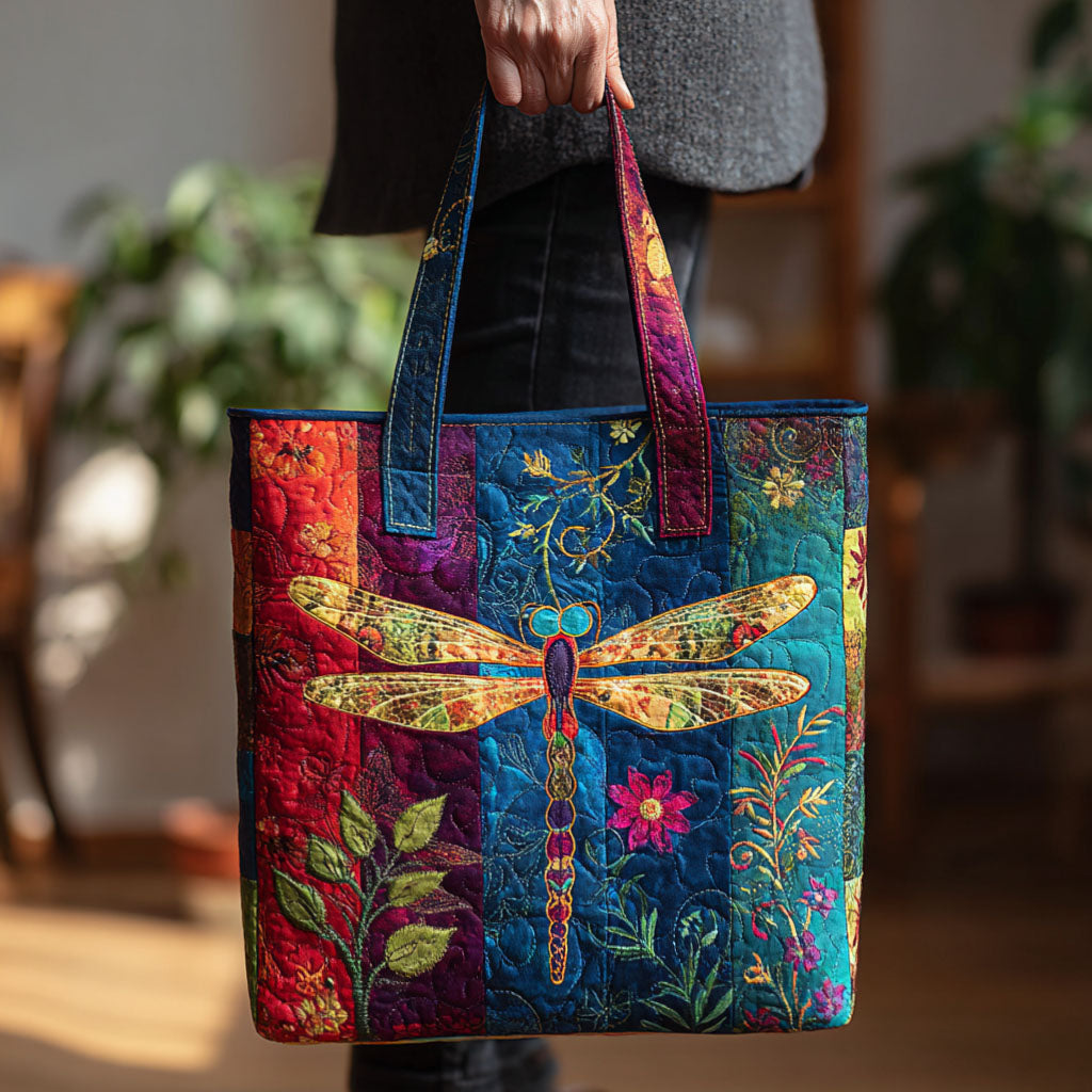Whisper Wings Quilted Tote Bag Dragonfly Gifts For Mom