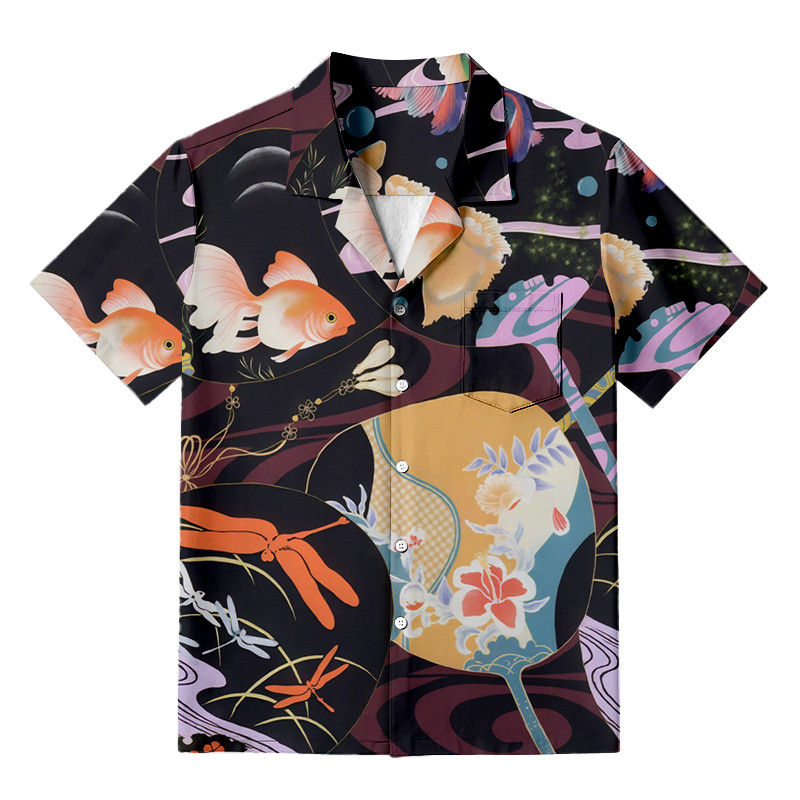 Whisperers Of Flowing Water Hawaiian Shirt Japanese Art Apparel Unique Gifts For Father