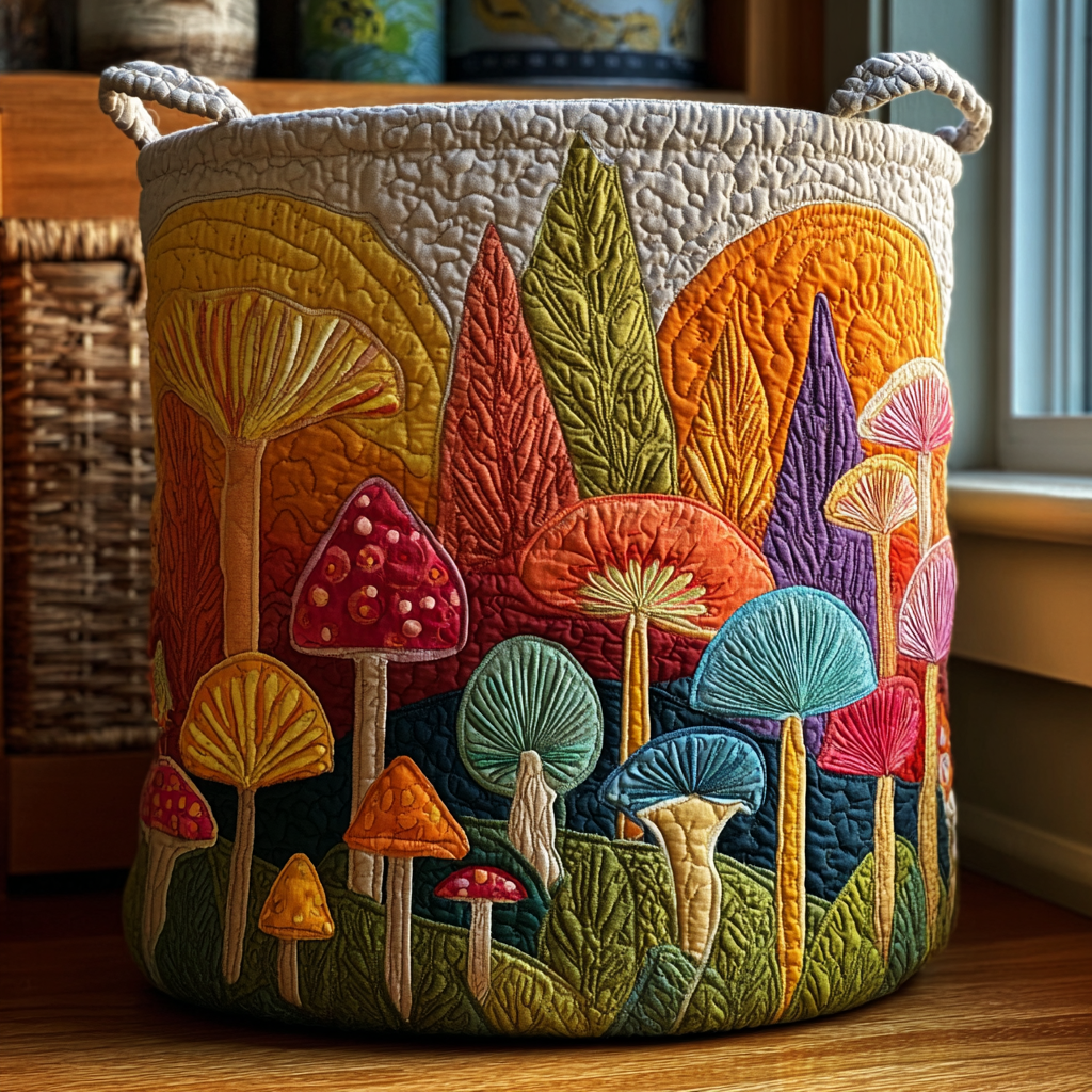 Whispering Field Quilted Laundry Basket Perfect Housewarming Gift with Quilted Laundry Basket