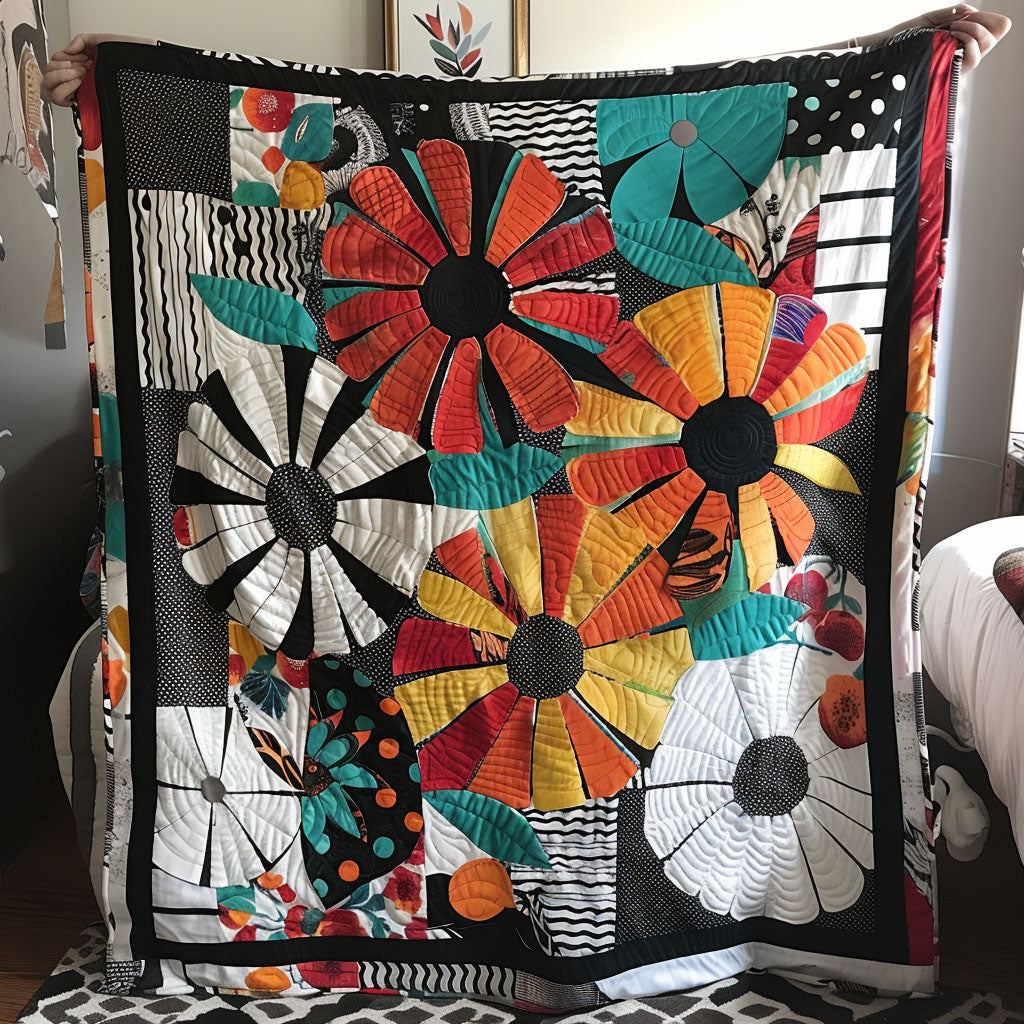 Whispering Flowers Quilted Blanket Best Gifts For Flower Lovers