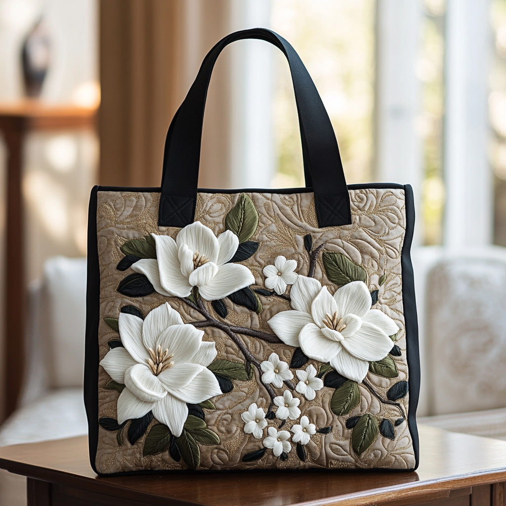 Whispering Magnolia Quilted Tote Bag Christmas Gift For Wife
