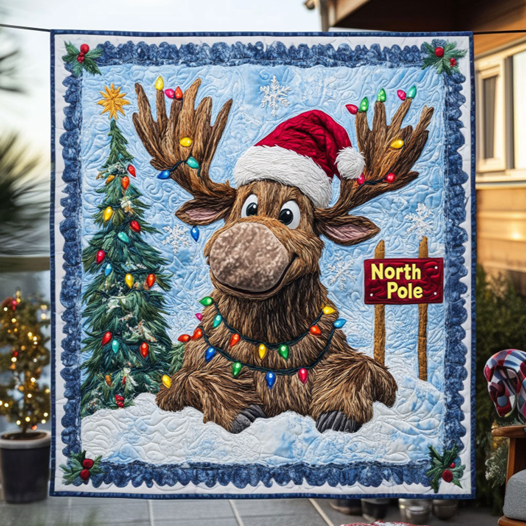 Whispering Moose Quilt Trendy Quilt Blanket for Modern Home Interiors