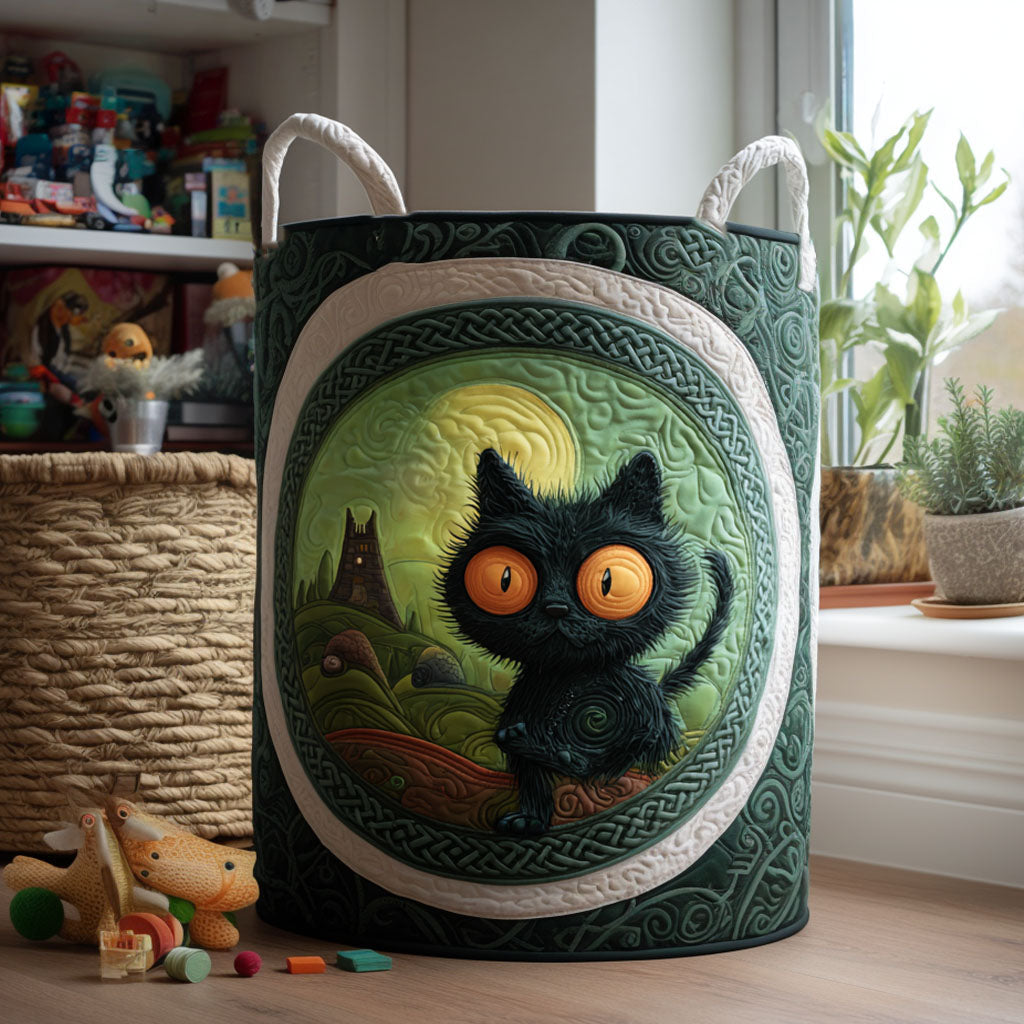 Whispering Paws Quilted Laundry Basket Thoughtful Home Organization Gift for Loved Ones