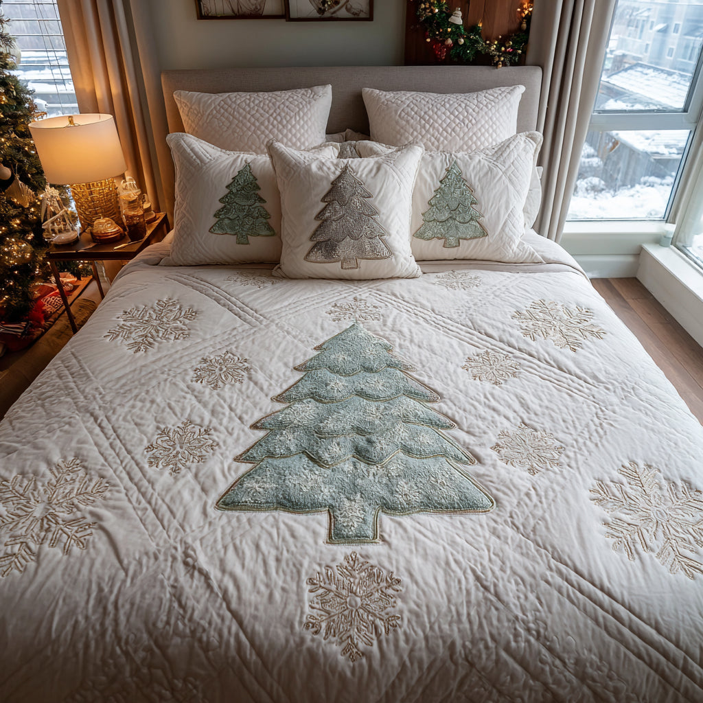 Whispering Pines Quilted Bedding Set Holiday Duvet Covers Christmas Gift Ideas For Mom