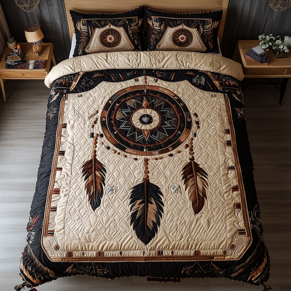 Whispering Threads Quilted Bedding Set Christmas Bed Sheets Great Native American Presents