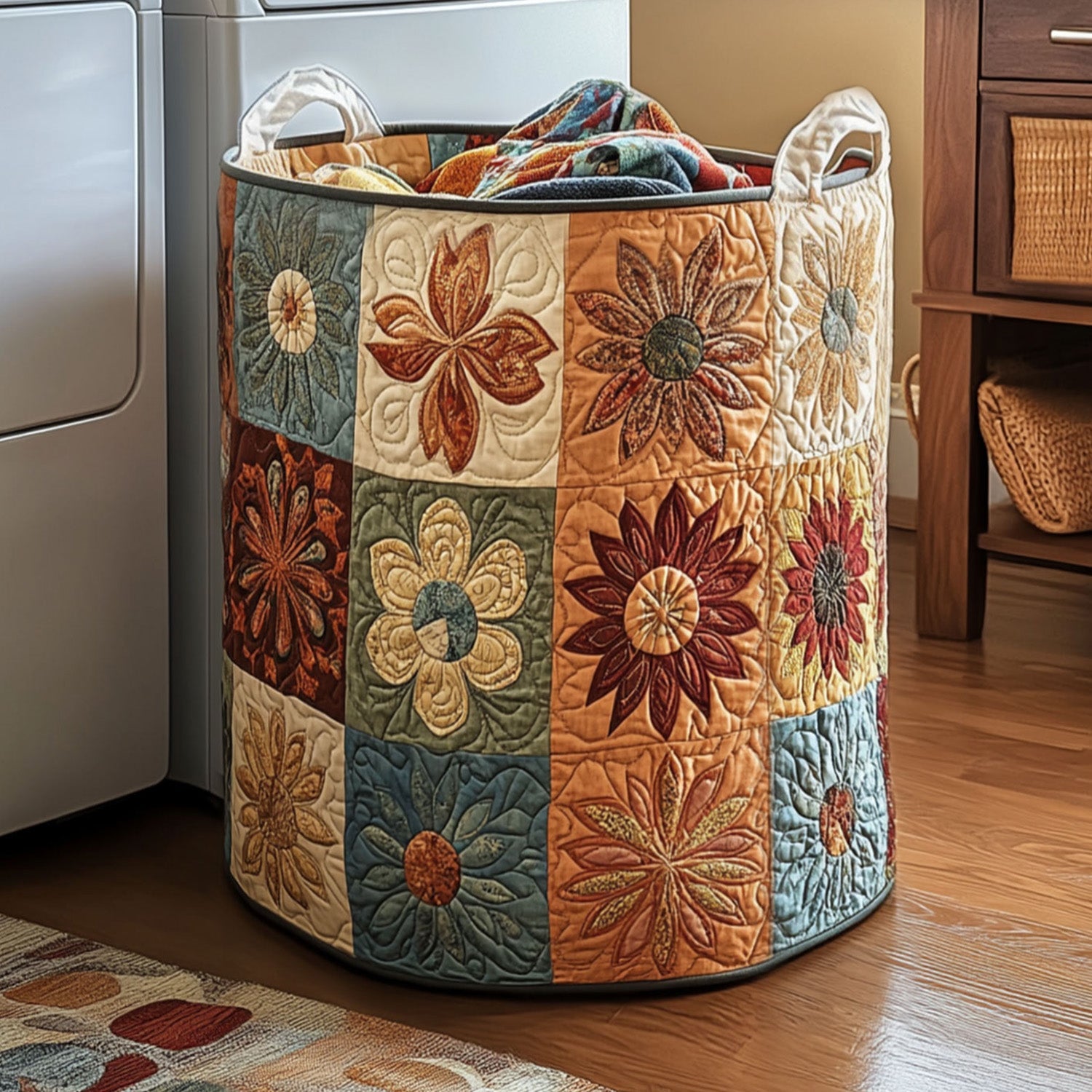 Whispering Weave Quilted Laundry Basket Perfect Gift For College Dorm