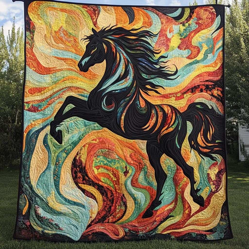 Whispering Winds Quilted Blanket Equine Gifts For Horse Lovers