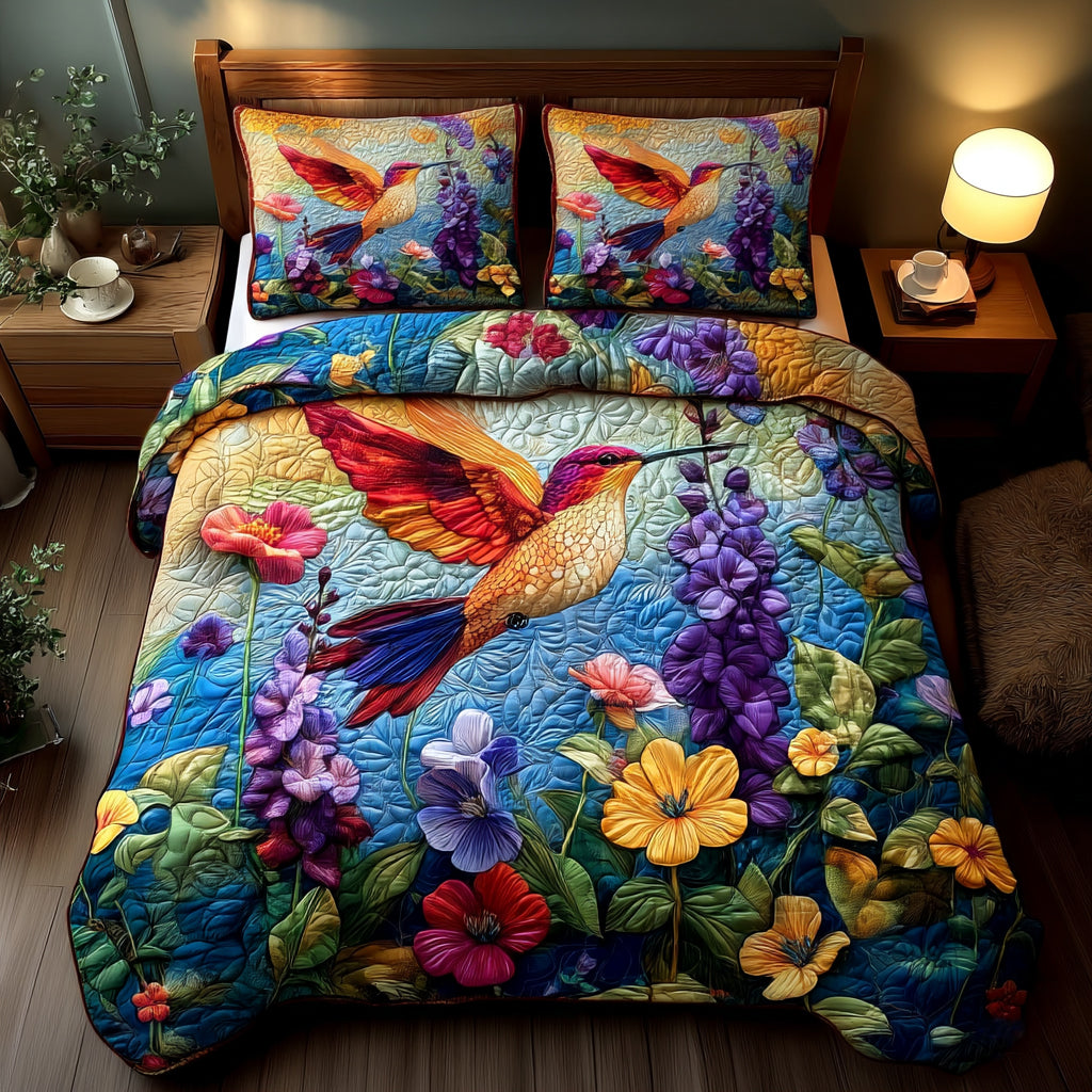 Whispering Wings Garden Quilted Bedding Set Queen Size Comforter Meaningful Gift For Dad
