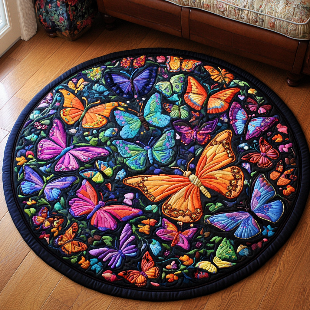 Whispering Wings Quilted Round Mat Entry Way Ideas Best Butterfly over Gifts For Mom