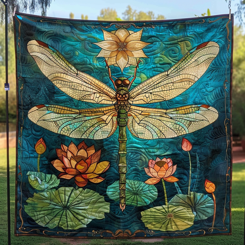 Whispering Wings Throw Quilted Blanket Unique Dragon Gifts