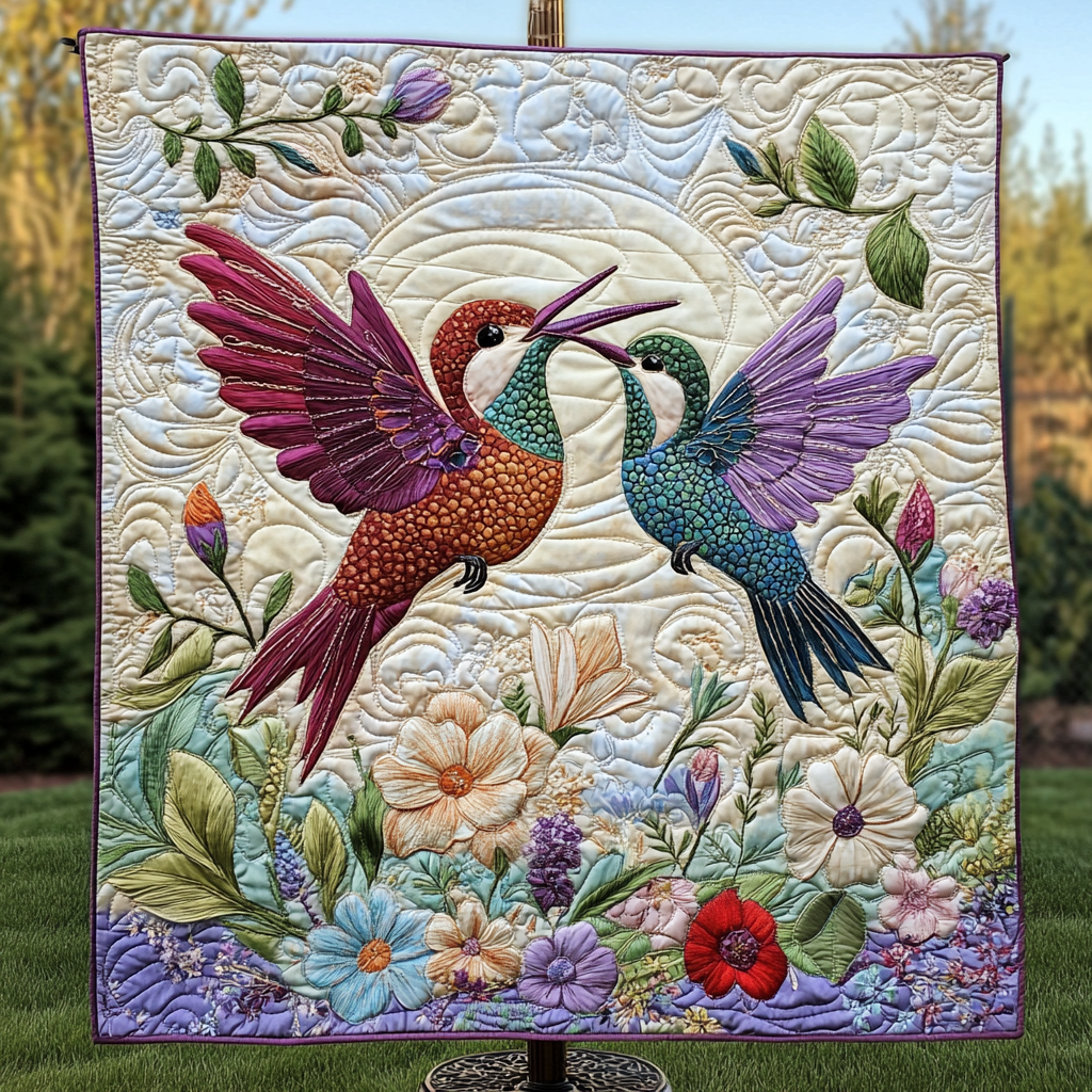 Whispers in Bloom Quilted Blanket Gift Ideas For Bird Lovers