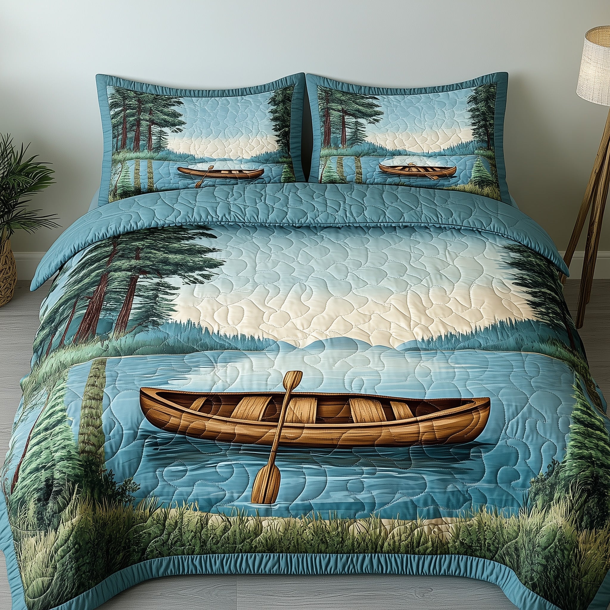Whispers of the Kayak Quilted Bedding Set Duvet Cover Merchandise Unique Gifts For Kayakers