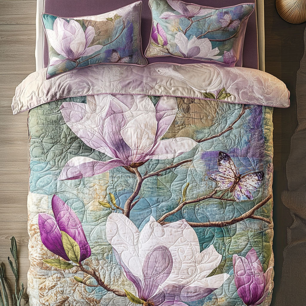 Whispers Of The Magnolia Bloom Quilted Bedding Set Duvet Cover Bedspread Presents Ideas