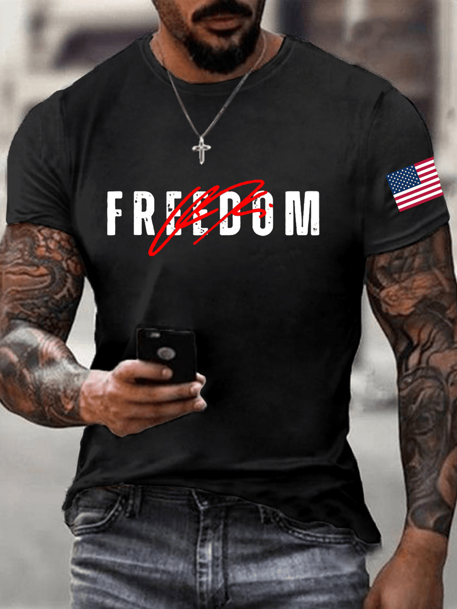 White Charlie Kirk Freedom Tee Shirt Charlie Kirk Signature Tee Turning Point Shirts Gift