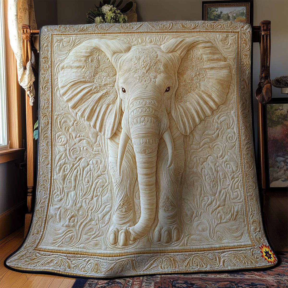 White Elephant Quilt Blanket Sofa Throws Best Gifts For Elephant Lovers