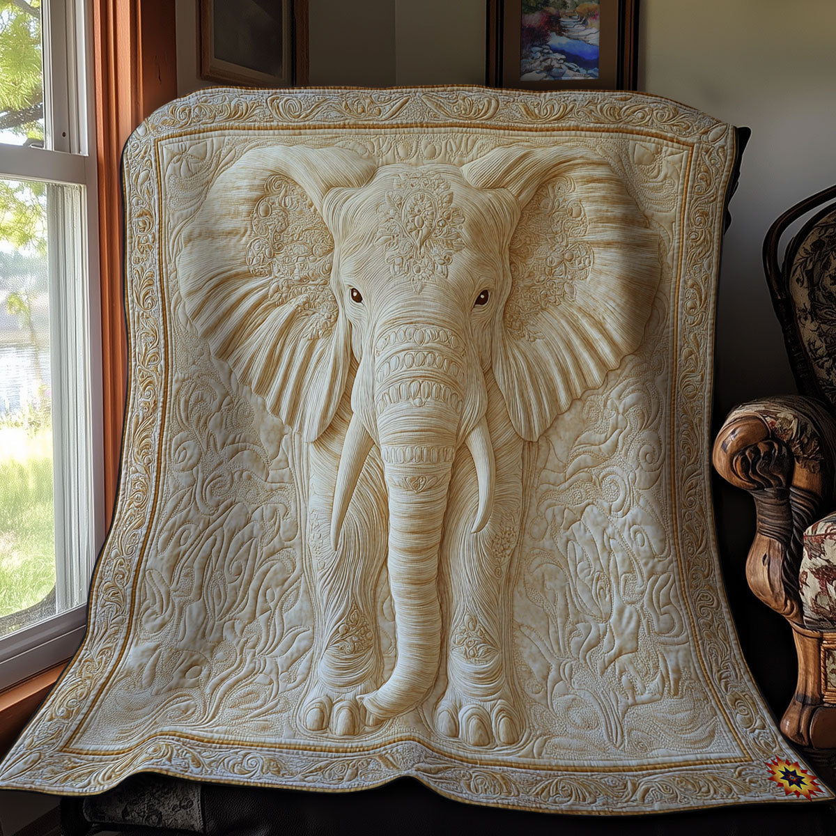 White Elephant Quilt Blanket Sofa Throws Best Gifts For Elephant Lovers