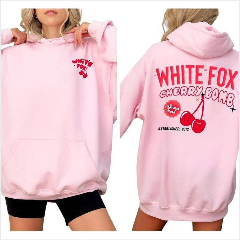 White Fox Hoodie With Love In The Moment Oversized Hoodie Gifts For Her Merch Apparel White Fox Hoodie With Love In The Moment Oversized Hoodie Gifts For Her Merch Apparel