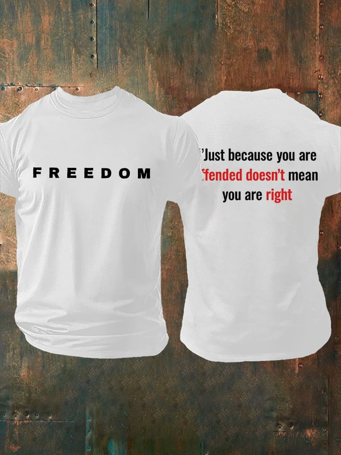 White Freedom Shirt Charlie Kirk Freedom Merch Turning Point USA T-Shirt Memorial Gifts