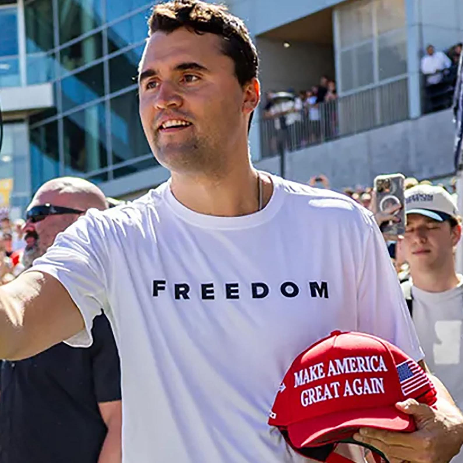 White Freedom Shirt Charlie Kirk T-Shirt Charlie Kirk Apparel Patriot Apparel