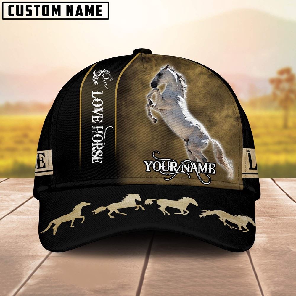White Horse Customized Name Cap Farm Cap Farmer Baseball Cap Gift For Farmer