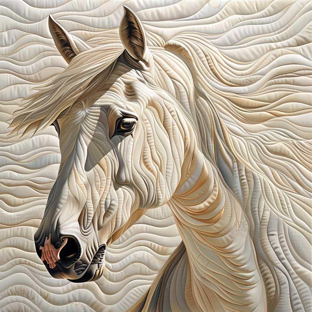 White Horse Quilt Blanket Throws For Couch Cute Mothers Day Gifts