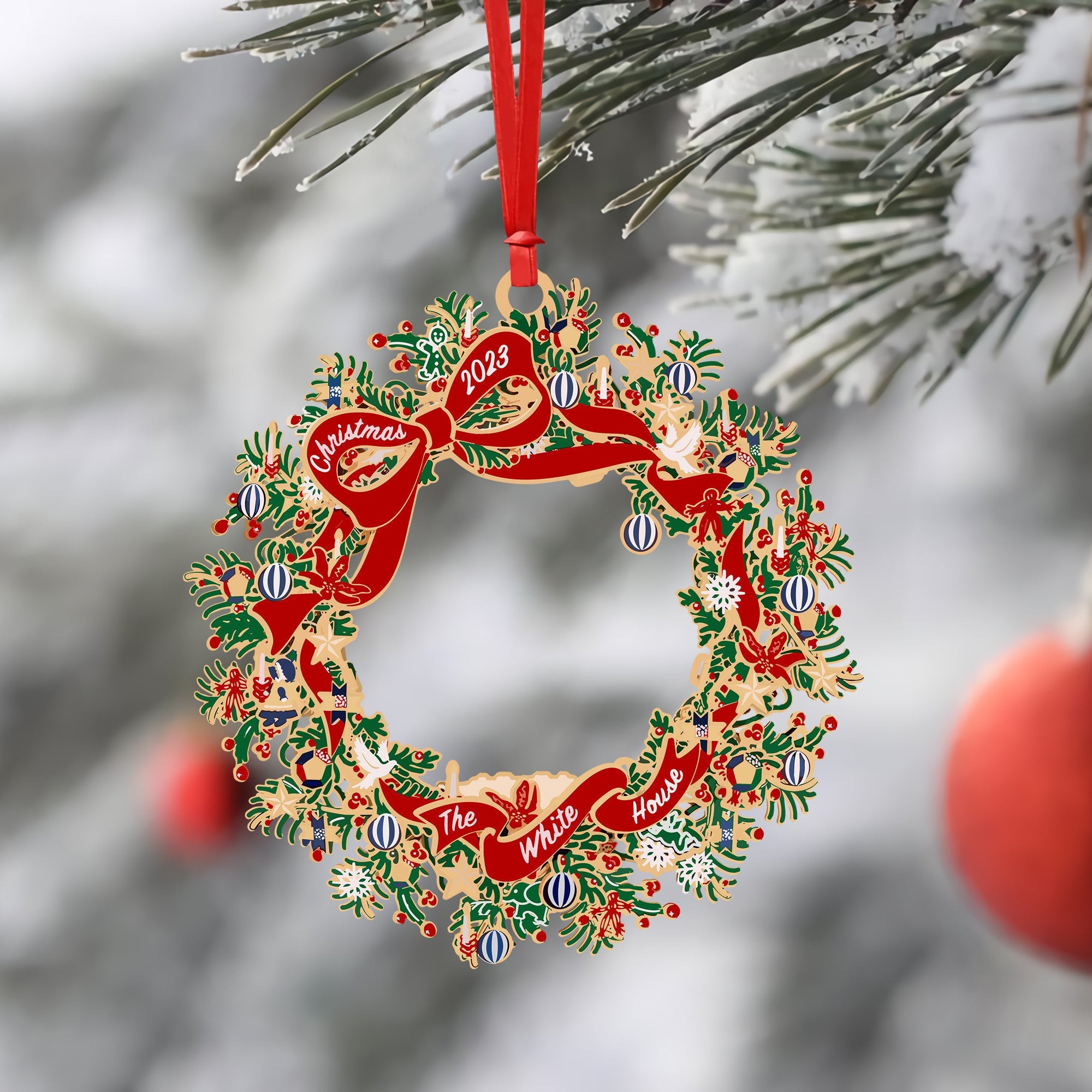 White House Ornament 2024 White House Christmas Ornament Christmas Tree Decorations