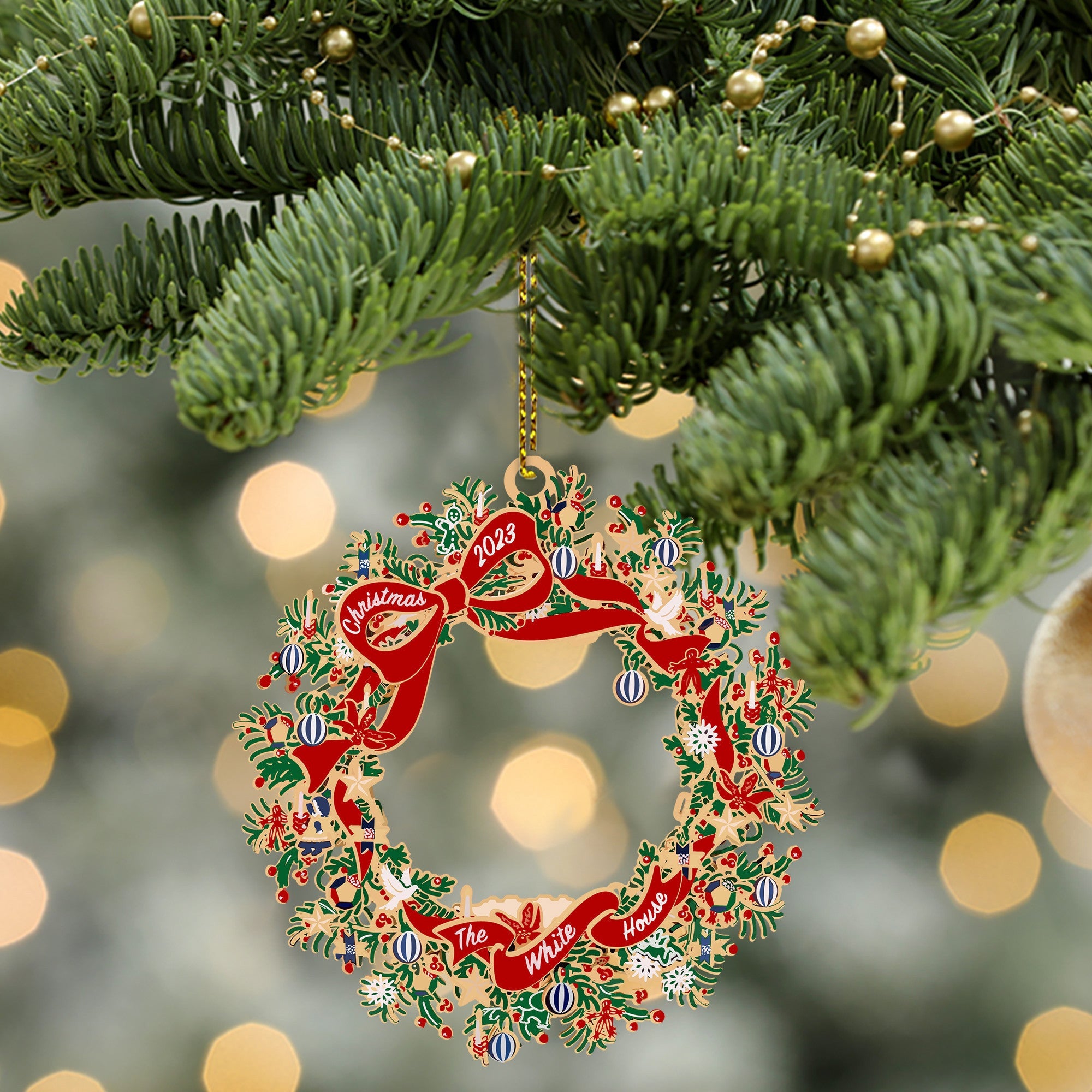White House Ornament 2024 White House Christmas Ornament Christmas Tree Decorations