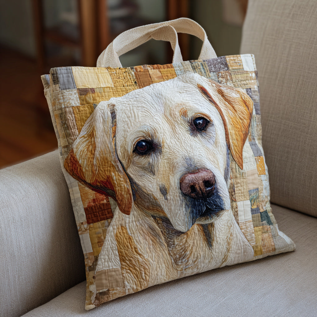 White Lab Vision Quilted Tote Bag Perfect Gift For Dog Lovers
