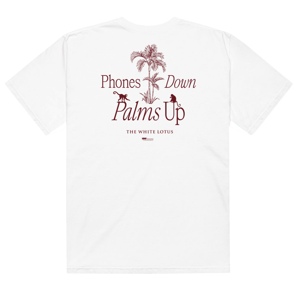 White Lotus Merch The White Lotus Phones Down Palms Up T-Shirt Father's Day Gifts For Husband White Lotus Merch The White Lotus Phones Down Palms Up T-Shirt Father's Day Gifts For Husband