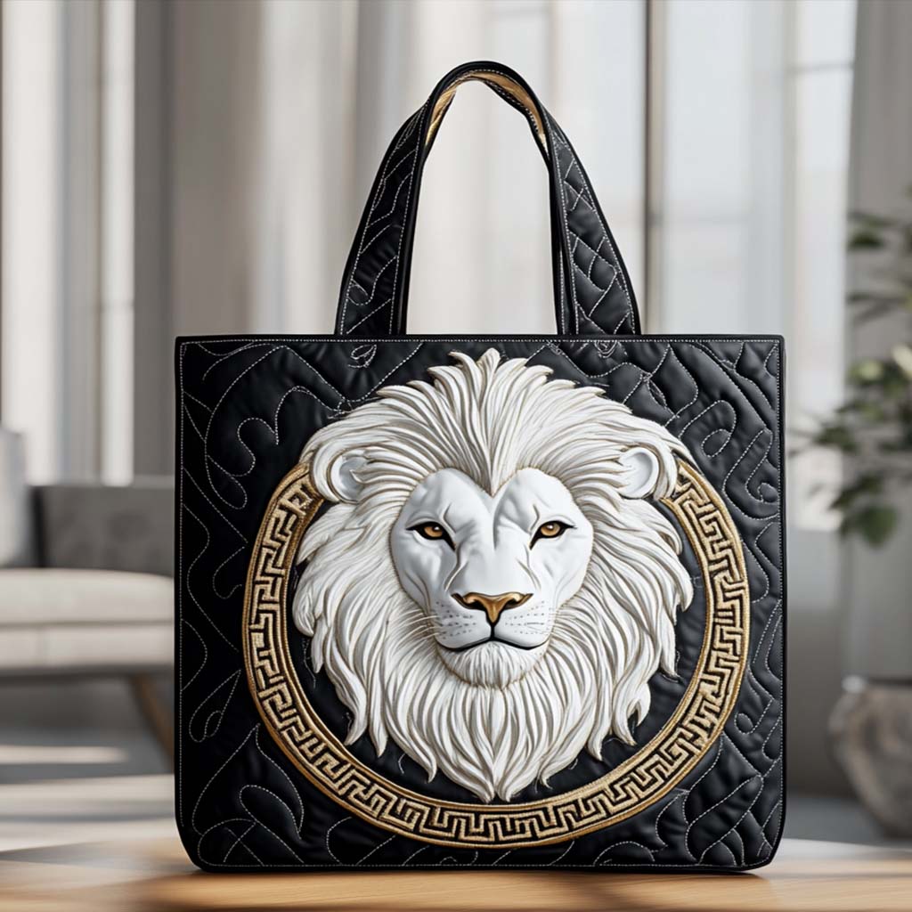 White Pride Quilted Tote Bag Best Lion Gifts For Him