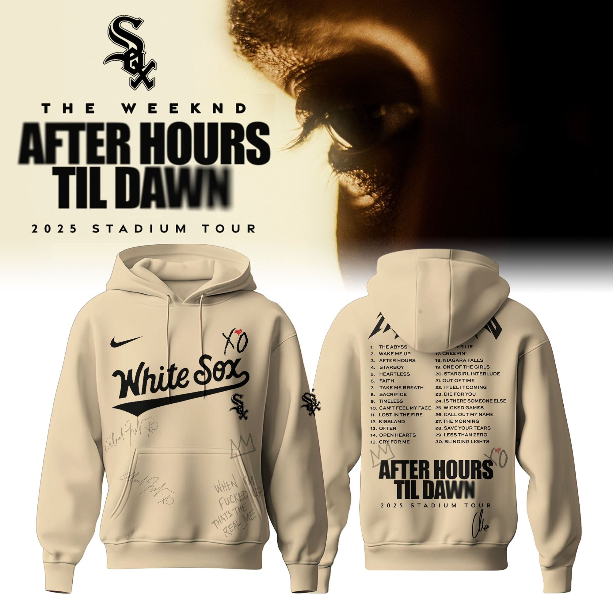 White Sox x The Weeknd After Hours Til Dawn Hoodie Best Gifts For Music Enthusiasts
