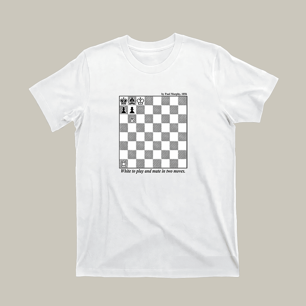White To Play And Mate In Two Moves T-Shirt Chess Shirt Gift For Teens