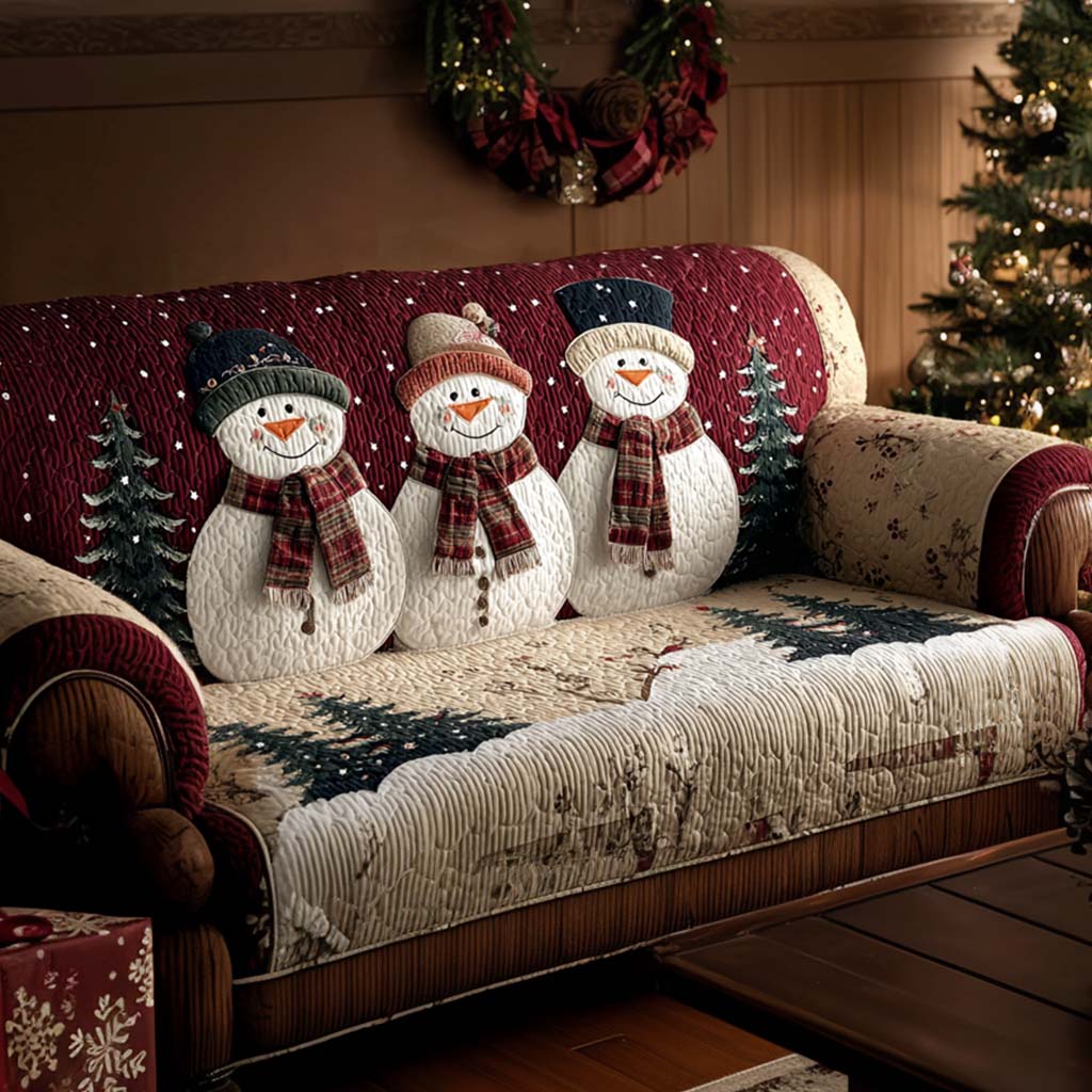 White Welcome Quilted Sofa Cover Large Sofa Cover Gifts For Adult Daughters