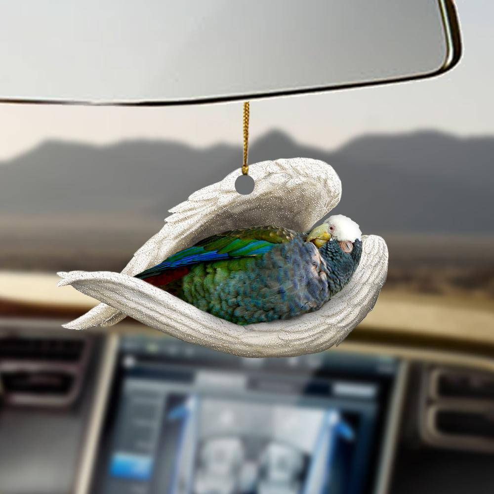 WhiteCapped Pionus sleeping angel bird lover ornament cus tjl