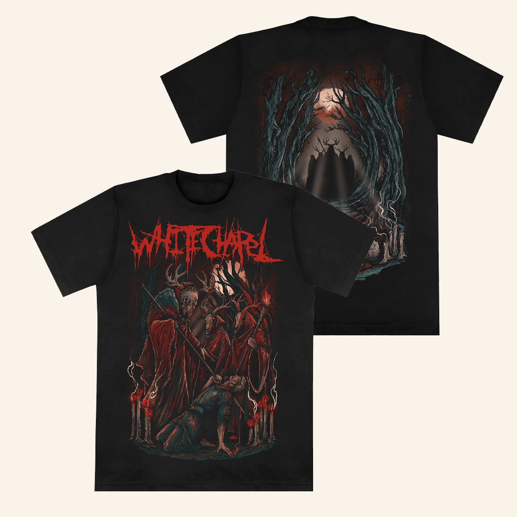 Whitechapel Band Merch Rituals Of Hate Black T-Shirt Gift Ideas For Music Lovers