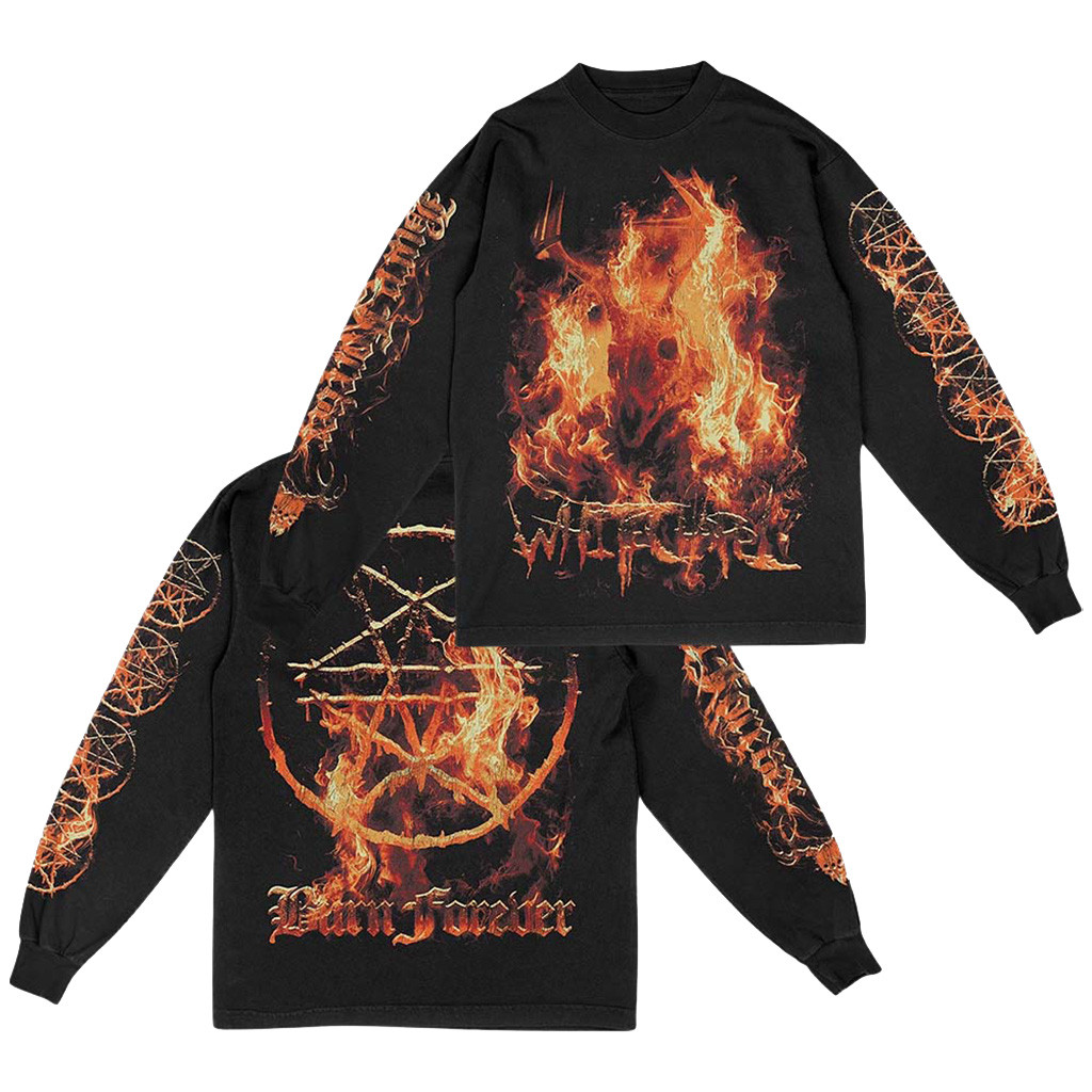 Whitechapel Europe Tour 2026 Merch Hymns In Dissonance Burn Forever Long Sleeve T-Shirt