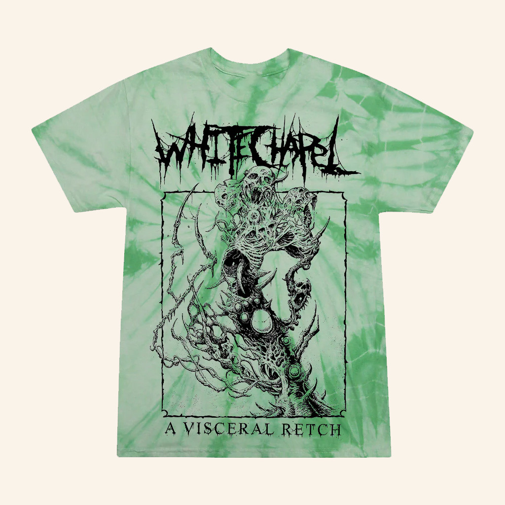 Whitechapel Merch A Visceral Retch Spider Mint Tie Dye T-Shirt Gifts For Husband