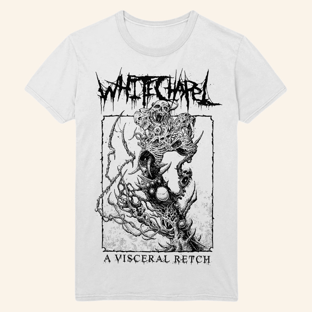 Whitechapel Merch A Visceral Retch White T-Shirt Gifts For Husband