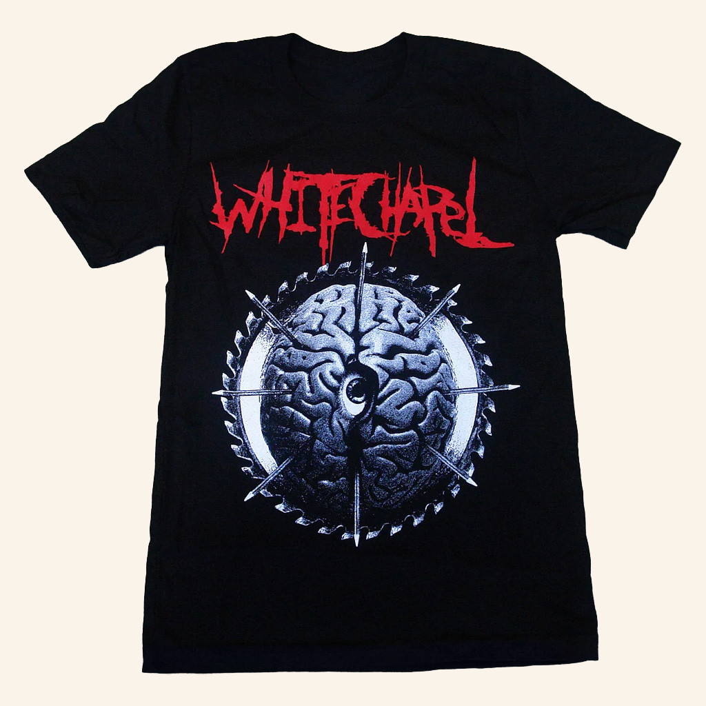 Whitechapel Merch Brain Eye Black T-Shirt Christmas Gifts For Boyfriend